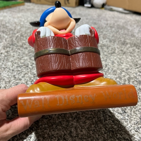 Vintage Walt Disney World Fantasia Sorcerers Apprentice Mickey Mouse Vinyl Bank - Picture 2 of 10